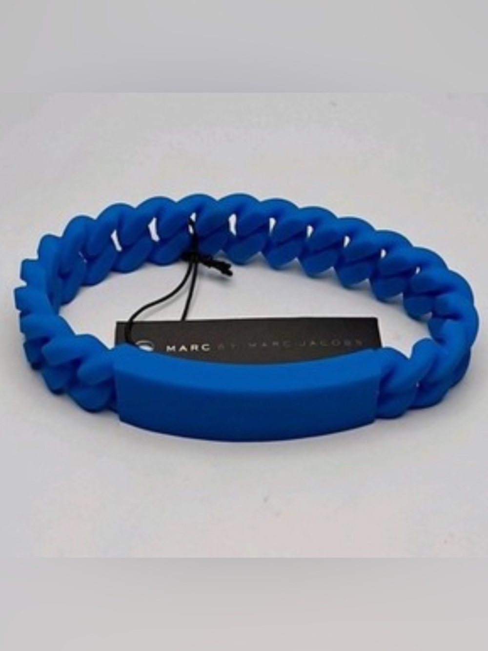 Marc by Marc Jacobs Electric Blue Silicone ID Chain Bracelet